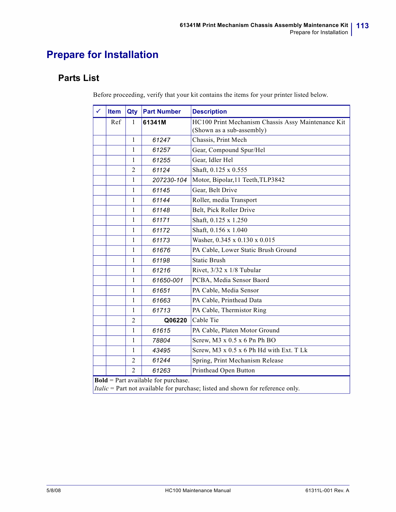 Zebra Label HC100 Maintenance Service Manual-5